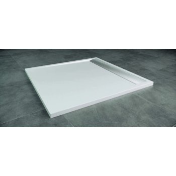 Sanswiss sprchová vanička ILA z litého mramoru, čtverec 90x90x3 cm bílá - bílá WIQ0905004