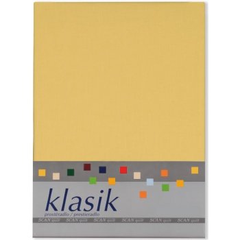 SCANquilt bavlna prostěradlo Klasik banánové 140x240