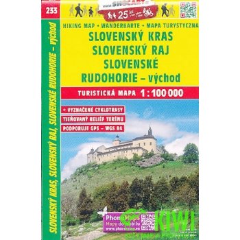 Slovenský kras Slovenský raj Slovenské rudohorie východ 1:100 000 turistická mapa