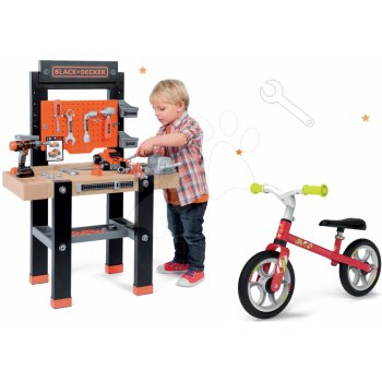 Smoby pracovní dílna Black+Decker a odrážedlo First Bike