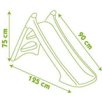 Smoby Šmykľavka Toboggan XS zelená SM310074 90 cm