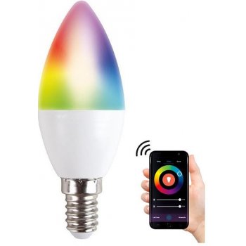 Solight Chytrá WiFi žárovka LED E14 5W RGB