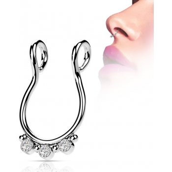 Šperky4U falešný piercing do nosu septum ST0020-ST