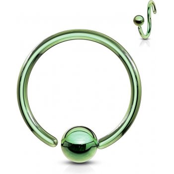 Šperky4U piercing kruh zelený K1002G-10083