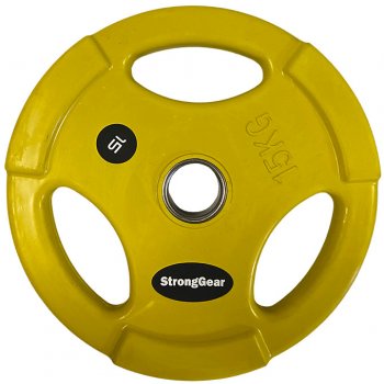 StrongGear pogumované Tri-Grip kotouče 15 kg 50mm