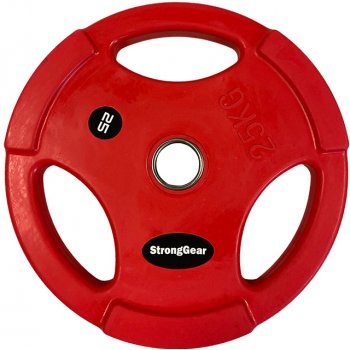 StrongGear pogumované Tri-Grip kotouče 25 kg 50mm