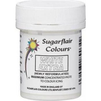 Sugarflair Gelová barva bílá Extra White TF 50 g