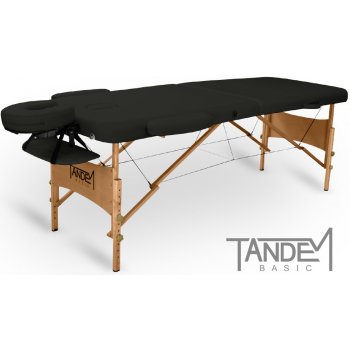 Tandem Basic-2 skládací masážní lehátko černá 195 x 70 cm 13,1 kg