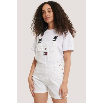 Tommy Hilfiger Tommy Jeans dámské kraťasy Dungaree Short Clwth bílé