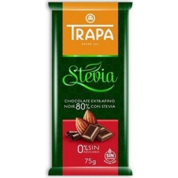 Trapa ČOKOLÁDA HOŘKÁ se stévií 80% 75 g