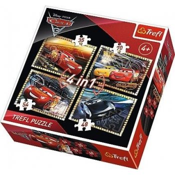 Trefl 4v1 CARS 3 35,48,54,70 dílků