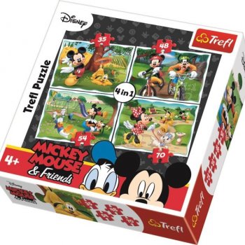 Trefl 4v1 Mickey Mouse a přátelé v parku 35,48,54,70 dílků