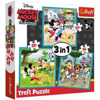 Trefl Mickey Mouse a přátelé 3v1 20,36,50 dílků