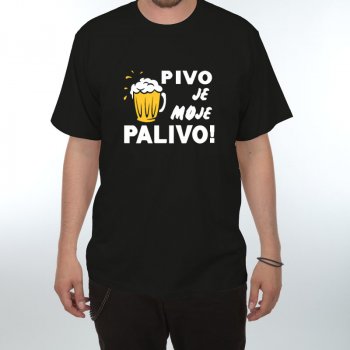 Tričko Pivo je moje palivo černé