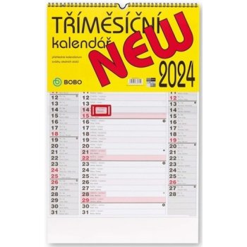 Tříměsíční New nástěnný 2024