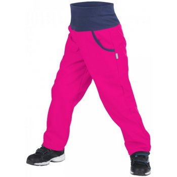 Unuo softshellové kalhoty s fleecem fuchsiové kids trousers