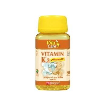 Vitaharmony Vitamin K2 + Vitamin D3 60 kapslí