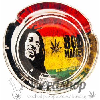 WeedShop Skleněný popelník Bob Marley náhodný design