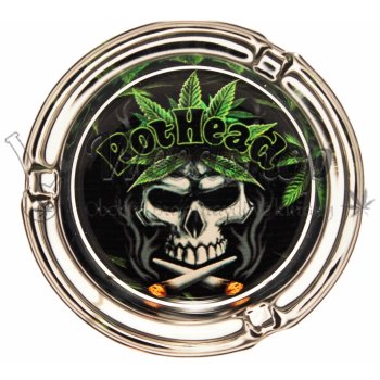 WeedShop Skleněný popelník Cannabis Skull Magic Weed