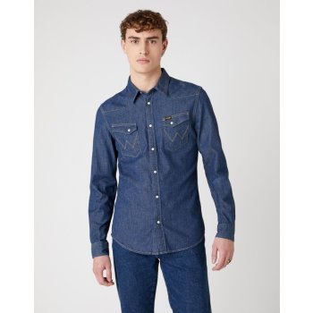 Wrangler pánská košile LS Western shirt Dark stone