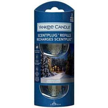 Yankee Candle náplně do elektrického difuzéru Candlelit Cabin (Chata ozářená svíčkou), 2 ks