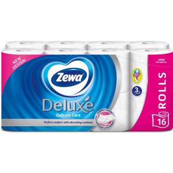 Zewa Deluxe Aqua Tube Delicate Care 3 vrstvý 150 útržků 16 ks