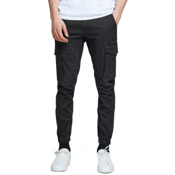 Jack & Jones pánské kalhoty JPSTPAUL JJFLAKE Slim Fit 12139912 Black