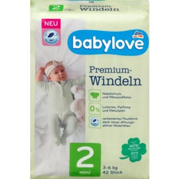 Babylove Premium extra měkké 2 mini 3-6 kg 42 ks