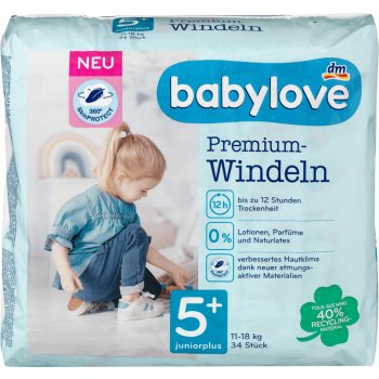 babylove Premium pleny junior plus 34 ks