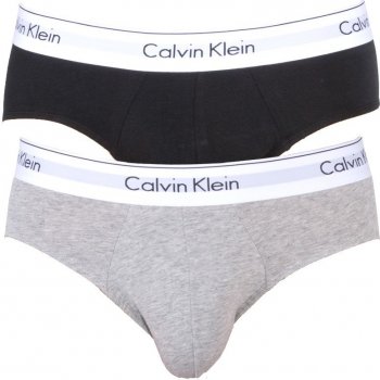 Calvin Klein slipy Modern Cotton Stretch Hip Briefs Grey Black 2Pack