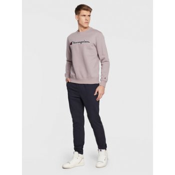 Champion Mikina Embroided Script Logo 217859 Fialová Regular Fit