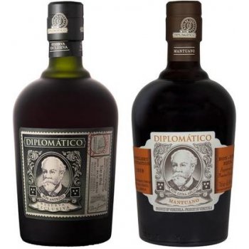 Diplomático Reserva Exclusiva 40% 0,7 l a Diplomatico Mantuano 40% 0,7 l (set)