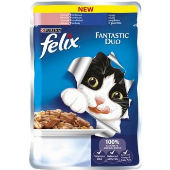 Felix Fantastic Duo Losos a sardinky v želé 100 g