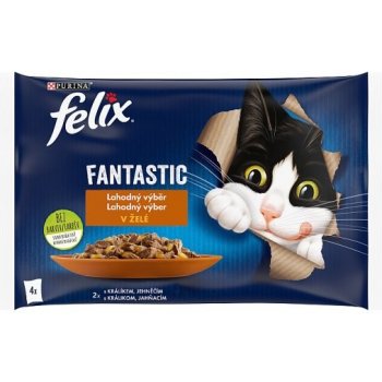 Felix Fantastic s králíkem a jehněčím v želé 4 x 85 g