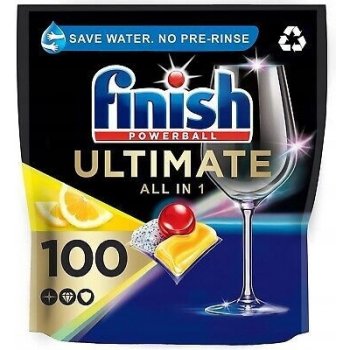 Finish Powerball Ultimate All in 1 Lemon Sparkle kapsle do myčky nádobí 100 ks 1290 g