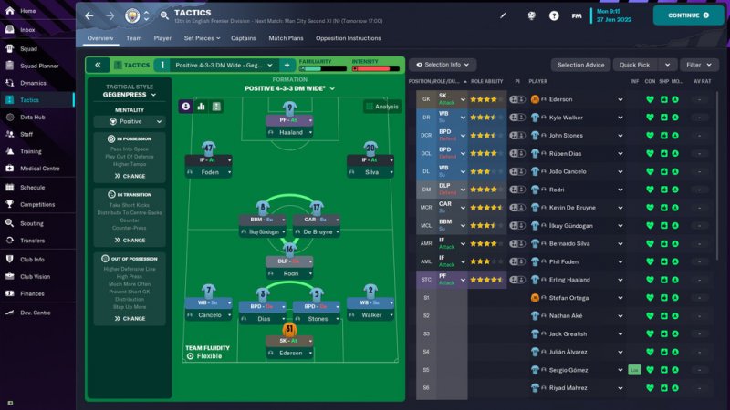 Pohled na Football Manager 2023