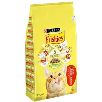 Friskies Cat s hovězím, kuřetem a zeleninou 10 kg