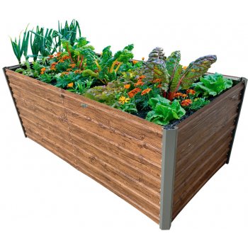 Garden King Vyvýšený záhon Agro Bed 200 x 77 x 100 cm 3D kov design dřevo