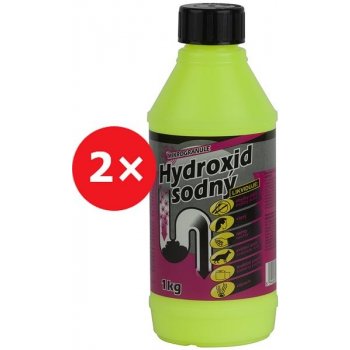 Hydroxid sodný čistič odpadů 2 x 1 kg