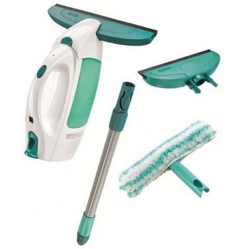 Leifheit 51016 vysavač na okna Window Cleaner s mopem a 43 cm tyčí + sací hubice 17 cm černá