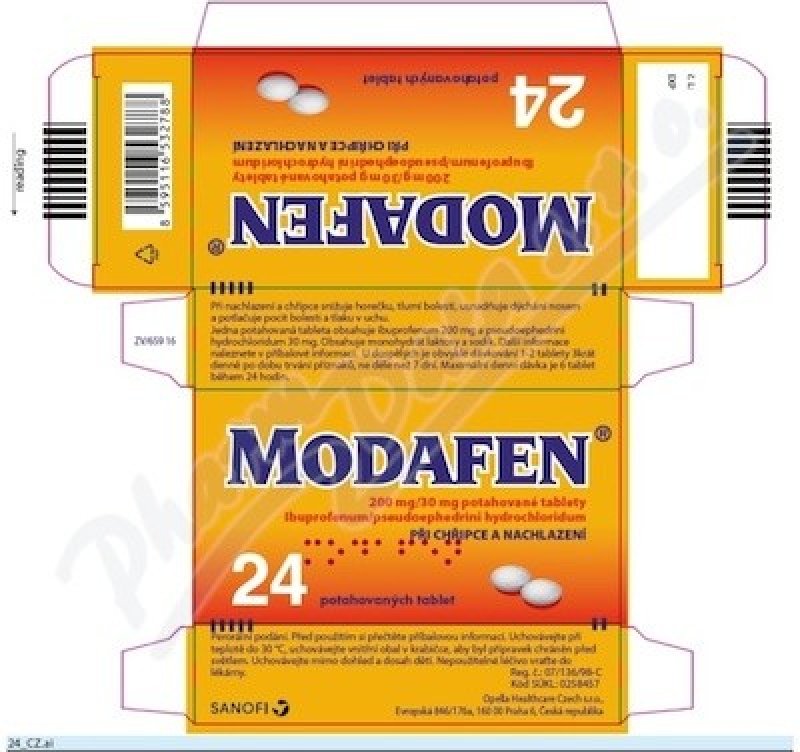  MODAFEN POR 200MG/30MG TBL FLM 24