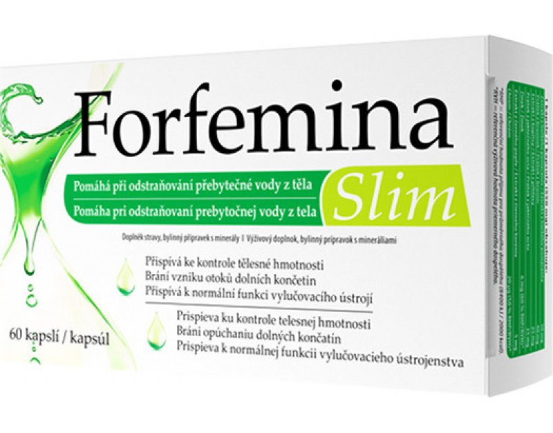 Recenze Naturprodukt Forfemina Slim na odvodnění těla a při hubnutí 60 kapslí