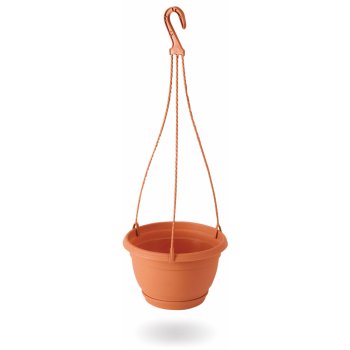 Nohel Garden květináč závěsný AGRO s podmiskou plastový terakota 18 cm