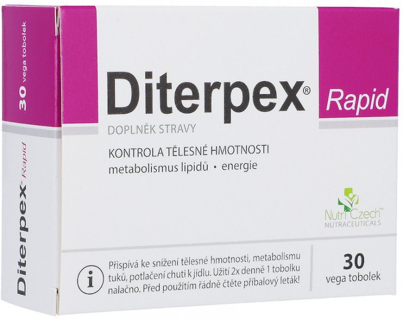 Recenze NutriCzech Diterpex Rapid 30 tablet