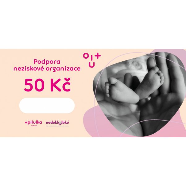 Pilulka Dobročinný poukaz na podporu organizace Nedoklubka 50 Kč