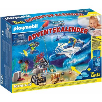 PLAYMOBIL Christmas 70776 Adventní kalendář Zábava ve vodě Nasazení policejních potápí