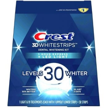 Procter & Gamble, Bělicí pásky Crest 3D PROFESSIONAL White + LED LIGHT s bělicí lampou, 38 ks