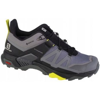 Salomon Pánské turistické boty X Ultra 4 GTX quiet shade black evening primrose šedé