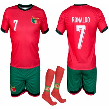 ShopJK dětský fotbalový dres s podkolenkami Ronaldo Portugalsko komplet