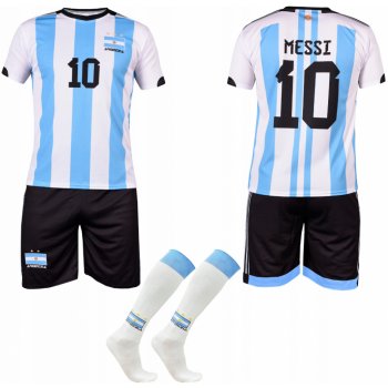 ShopJK Messi Argentina dětský fotbalový dres s podkolenkami komplet